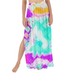 Pink Yellow Blue Green Texture                                               Maxi Chiffon Tie-up Sarong by LalyLauraFLM