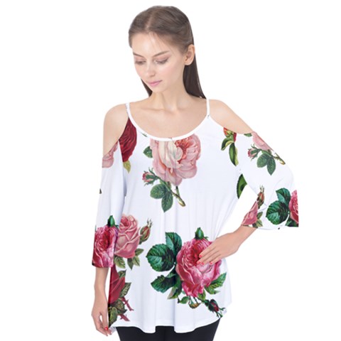 Roses 1770165 1920 Flutter Tees by vintage2030