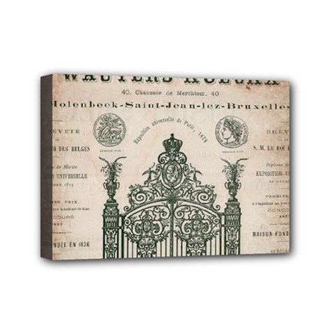 Building News Mini Canvas 7  X 5  (stretched) by vintage2030