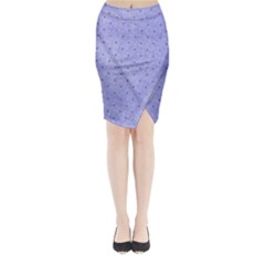 Dot Blue Midi Wrap Pencil Skirt by vintage2030