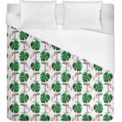Flamingo Leaf Patttern Duvet Cover (king Size) by snowwhitegirl