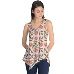 Pink Dot Floral Sleeveless Tunic by snowwhitegirl