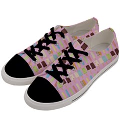 Candy Popsicles Pink Men s Low Top Canvas Sneakers by snowwhitegirl