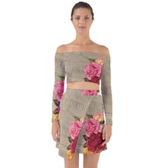 Flower 1646069 1920 Off Shoulder Top With Skirt Set by vintage2030