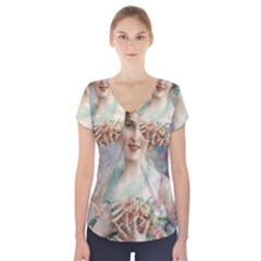 Vintage 1501577 1280 Short Sleeve Front Detail Top by vintage2030
