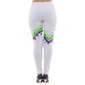 Wavy Line Design Lightweight Velour Leggings View2
