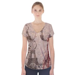 Vintage 1254690 1280 Short Sleeve Front Detail Top by vintage2030