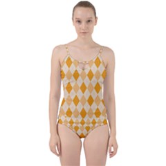 Argyle Pattern Seamless Design Cut Out Top Tankini Set by Sapixe