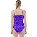 Purple Triangle Purple Background Cut Out Top Tankini Set View2