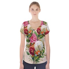Ornate 1171145 1280 Short Sleeve Front Detail Top by vintage2030