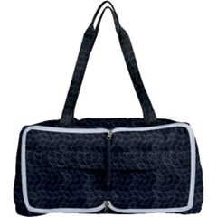 Wavy Grid Dark Pattern Multi Function Bag	 by dflcprints