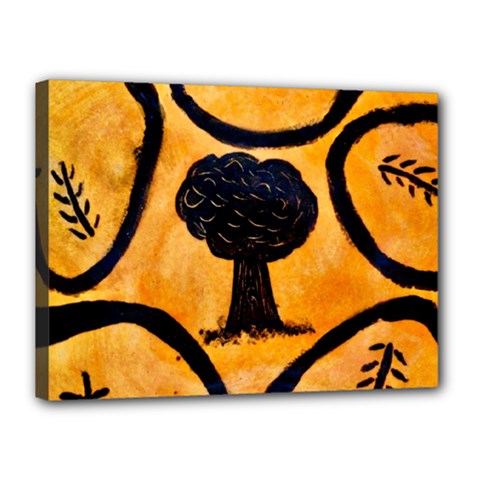 Ceramic Tree Smudge Canvas 16  X 12  (stretched) by DeneWestUK
