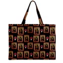 Mona Lisa Frame Pattern Zipper Mini Tote Bag View2