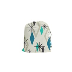 Atomic Era Diamonds (turquoise) Drawstring Pouch (xs) by KayCordingly