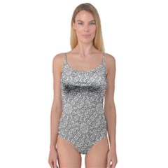 Geometric Grey Print Pattern Camisole Leotard  by dflcprints