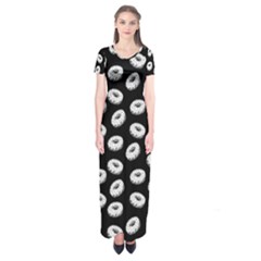 Donuts Pattern Short Sleeve Maxi Dress by Valentinaart