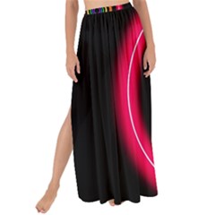 Neon Light Abstract Pattern Lines Maxi Chiffon Tie-up Sarong by Simbadda