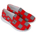 Black And White Red Patterns Men s Lightweight Slip Ons View3