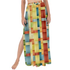 Woven Pattern Background Yellow Maxi Chiffon Tie-up Sarong by Simbadda