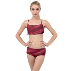 Tube Plastic Red Rip Layered Top Bikini Set by Celenk