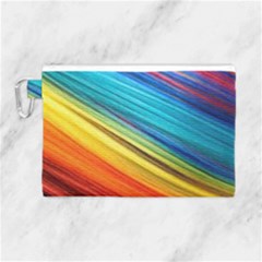 Rainbow Canvas Cosmetic Bag (large) by NSGLOBALDESIGNS2