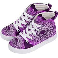 Mandala Mallow Circle Abstract Kid s Hi-top Skate Sneakers by Simbadda