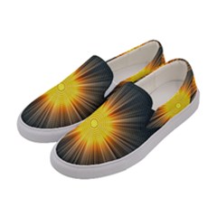Background Mandala Sun Rays Women s Canvas Slip Ons by Simbadda