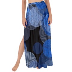 Circle Rings Abstract Optics Maxi Chiffon Tie-up Sarong by Simbadda
