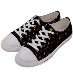 Fireworks Christmas Night Dark Women s Low Top Canvas Sneakers by Simbadda