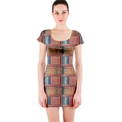 Antique Books Short Sleeve Bodycon Dress by chihuahuadresses