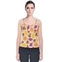 Acorn Pattern Velvet Spaghetti Strap Top View1