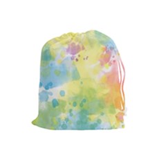 Abstract Pattern Color Art Texture Drawstring Pouch (large) by Nexatart