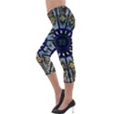 Pattern Art Form Architecture Lightweight Velour Capri Leggings  View3