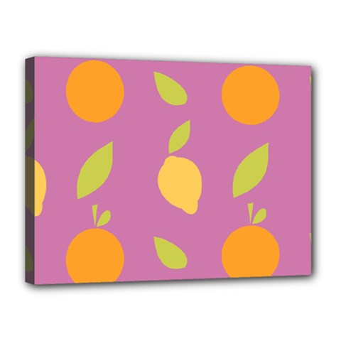 Seamlessly Pattern Fruits Fruit Canvas 16  X 12  (stretched) by Nexatart
