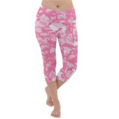 Plant Flowers Bird Spring Lightweight Velour Capri Yoga Leggings by Sapixe