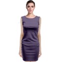 Luv Machine Robot Houndstooth Pattern (Purple) Sleeveless Velvet Midi Dress View1