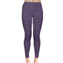 Luv Machine Robot Houndstooth Pattern (Purple) Leggings  View1