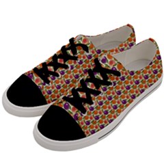Fruit Tree Salad Pattern Men s Low Top Canvas Sneakers by emilyzragz