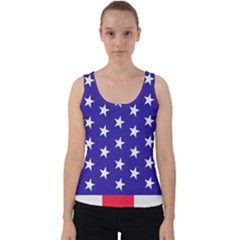 Day Independence July Background Velvet Tank Top by Sapixe