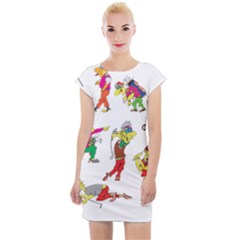Golfers Athletes The Form Of Cap Sleeve Bodycon Dress by Sapixe