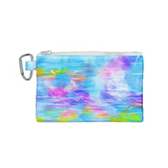Background Drips Fluid Colorful Canvas Cosmetic Bag (small) by Sapixe