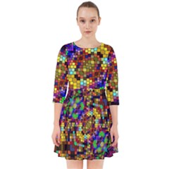 Color Mosaic Background Wall Smock Dress by Sapixe