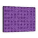 Pattern Spiders Purple and black Halloween Gothic Modern Canvas 16  x 12  (Stretched) View1