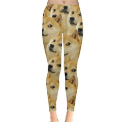 Doge Meme Doggo Kekistan Funny Pattern Leggings  by snek