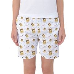 Doge Much Thug Wow Pattern Funny Kekistan Meme Dog White Women s Basketball Shorts by snek