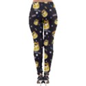 Doge Much Thug WOW Pattern Funny Kekistan Meme dog black background Lightweight Velour Leggings View2