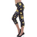 Doge Much Thug WOW Pattern Funny Kekistan Meme dog black background Lightweight Velour Capri Leggings  View3