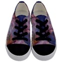 Lagoon Nebula Interstellar Cloud Pastel pink, turquoise and yellow stars Kids  Low Top Canvas Sneakers View1