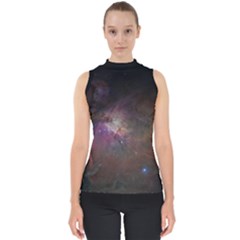 Orion Nebula Star Formation Orange Pink Brown Pastel Constellation Astronomy Mock Neck Shell Top by genx