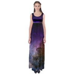 Carina Nebula Ngc 3372 The Grand Nebula Pink Purple And Blue With Shiny Stars Astronomy Empire Waist Maxi Dress by genx